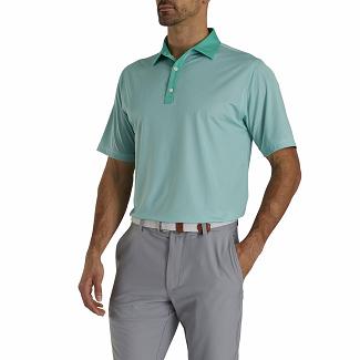 Men's Footjoy Lisle Golf Shirts White NZ-547786